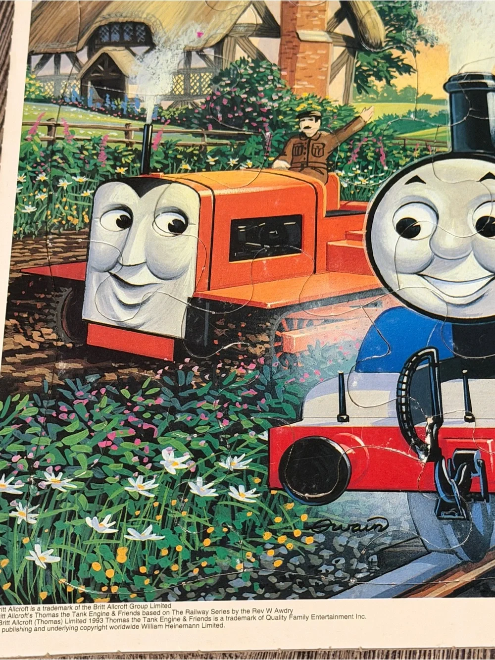 Vintage 1993 Thomas the Tank Engine & Friends Golden Frame-Tray Puzzle #8346